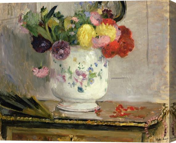 Berthe Morisot Dahlias Stretched Canvas Painting / Canvas Art