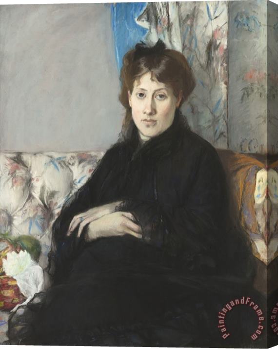 Berthe Morisot Portrait De Madame Edma Pontillon, Nee Edma Morisot, Soeur De L'artiste (portrait of Mme. Edma Pontillon, Nee Morisot, The Artist’s Sister) Stretched Canvas Print / Canvas Art