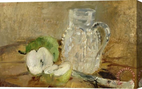 Berthe Morisot Still Life With A Cut Apple And A Pitcher Stretched Canvas Painting / Canvas Art