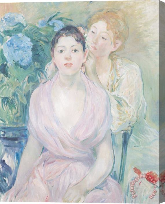 Berthe Morisot The Hortensia Stretched Canvas Print / Canvas Art