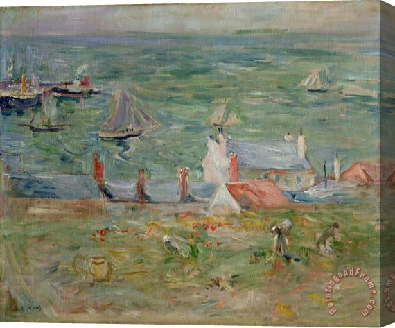 Berthe Morisot The Port of Gorey on Jersey Stretched Canvas Print / Canvas Art