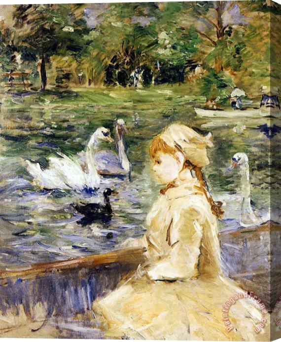 Berthe Morisot Young girl boating Stretched Canvas Painting / Canvas Art