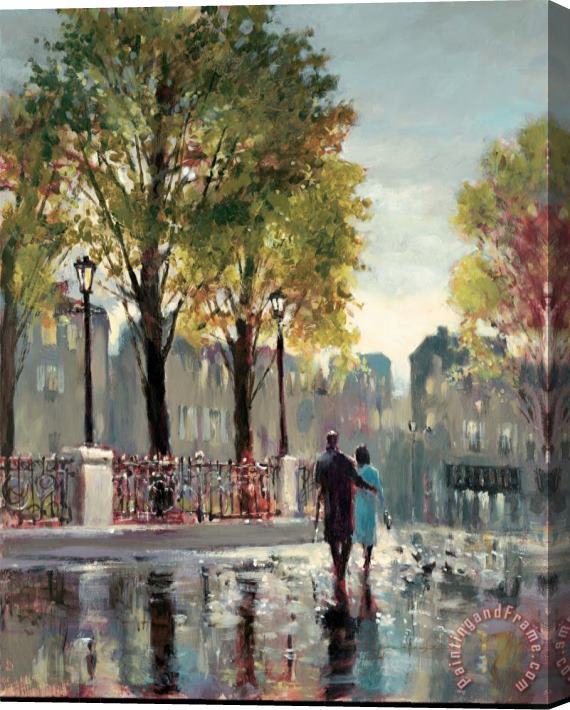 brent heighton Boulevard Walk Stretched Canvas Painting / Canvas Art