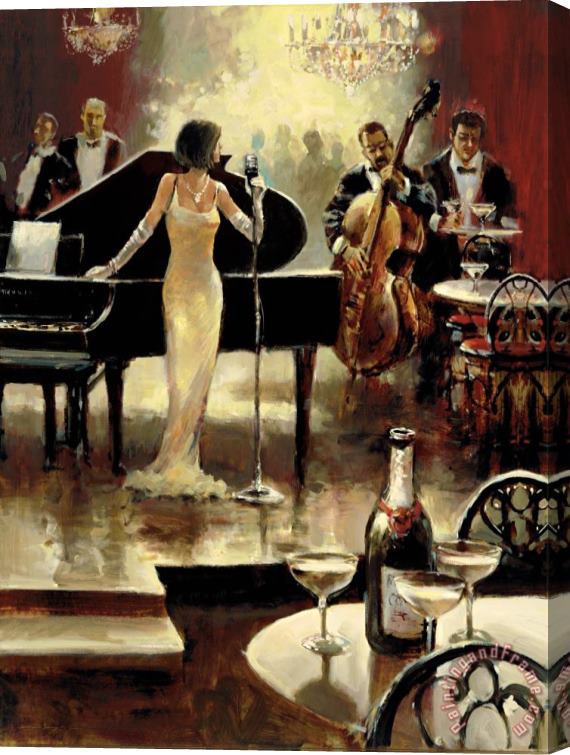 brent heighton Jazz Night Out Stretched Canvas Print / Canvas Art