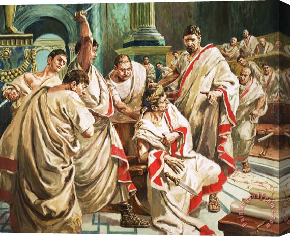 C L Doughty The death of Julius Caesar Stretched Canvas Painting / Canvas Art
