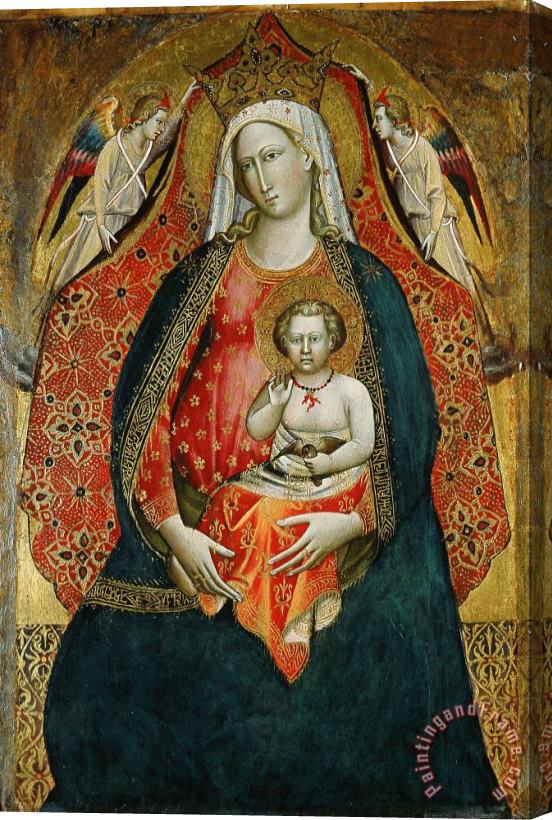 called Giovanni dal Ponte Giovanni di Marco Madonna And Child with Angels Stretched Canvas Painting / Canvas Art