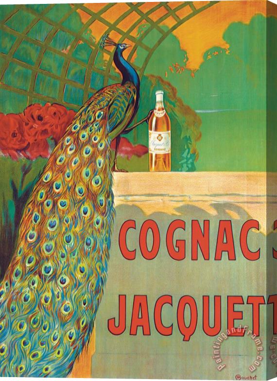 Camille Bouchet Vintage Poster Advertising Cognac Stretched Canvas Painting / Canvas Art