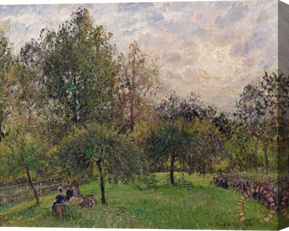 Camille Pissarro Apple Trees and Poplars in the Setting Sun Stretched Canvas Print / Canvas Art