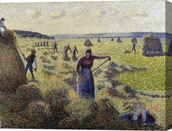 Camille Pissarro Harvesting Hay, Eragny Stretched Canvas Print / Canvas Art