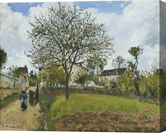 Camille Pissarro Landscape in Louveciennes Stretched Canvas Print / Canvas Art