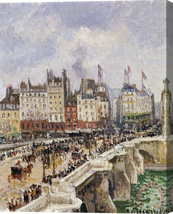 Camille Pissarro Le Pont Neuf Stretched Canvas Painting / Canvas Art