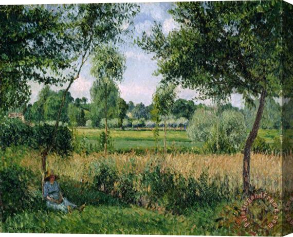 Camille Pissarro Morning Sunlight Effect at Eragny Stretched Canvas Print / Canvas Art