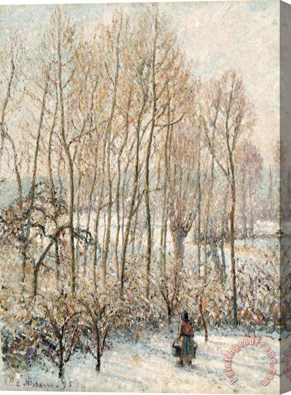Camille Pissarro Morning Sunlight on The Snow, Eragny Sur Epte Stretched Canvas Painting / Canvas Art