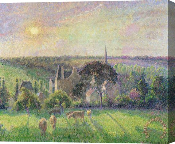 Camille Pissarro The Church and Farm of Eragny Stretched Canvas Print / Canvas Art