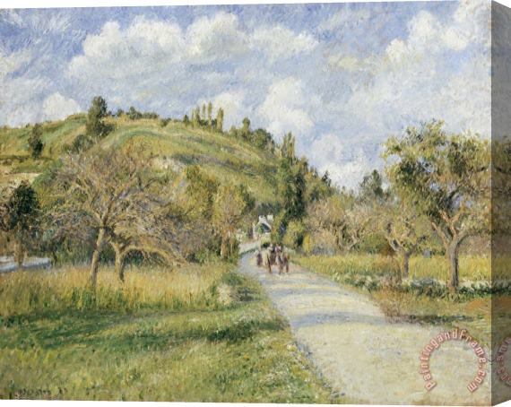 Camille Pissarro The Highway (la Cote Du Valhermeil, Auvers Sur Oise) Stretched Canvas Painting / Canvas Art