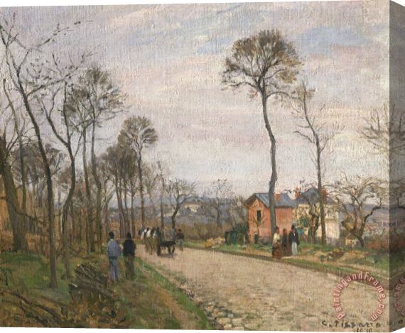 Camille Pissarro The Road from Louveciennes Stretched Canvas Painting / Canvas Art