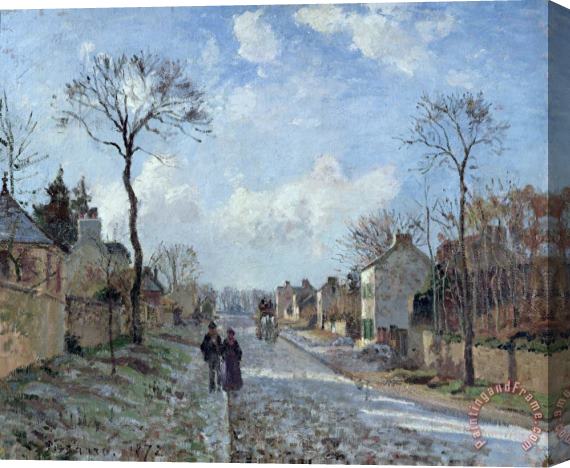 Camille Pissarro The Road to Louveciennes Stretched Canvas Painting / Canvas Art