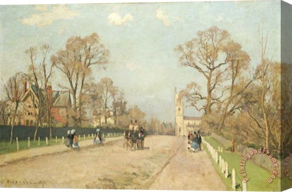Camille Pissarro The Road to Sydenham Stretched Canvas Painting / Canvas Art