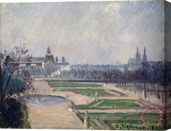 Camille Pissarro The Tuilleries Basin And The Louvre Stretched Canvas Painting / Canvas Art