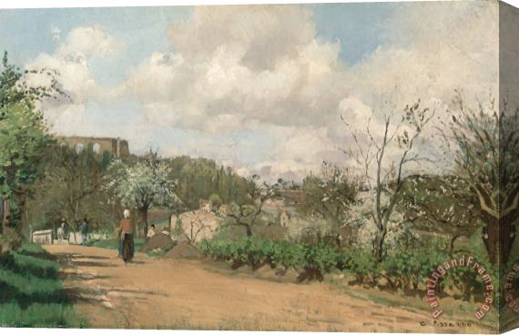 Camille Pissarro View From Louveciennes Stretched Canvas Print / Canvas Art