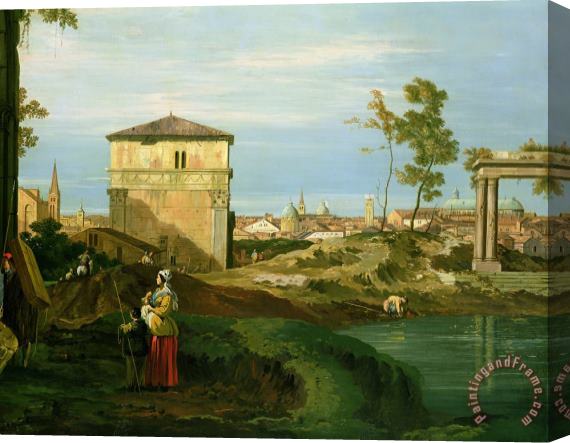 Canaletto Capriccio with Motifs from Padua Stretched Canvas Print / Canvas Art