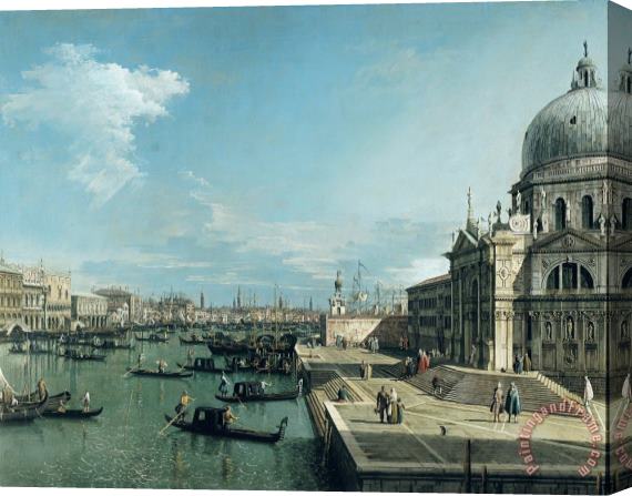 Canaletto The Entrance to the Grand Canal and the church of Santa Maria della Salute Stretched Canvas Painting / Canvas Art