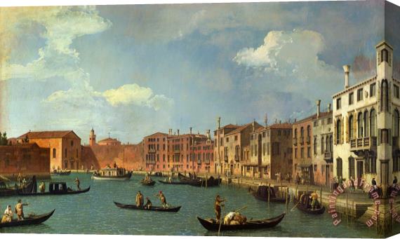 Canaletto View of the Canal of Santa Chiara Stretched Canvas Painting / Canvas Art