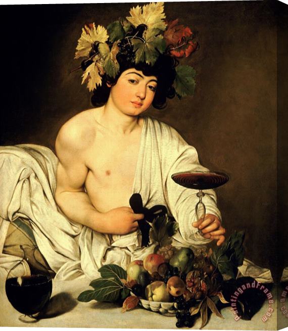 Caravaggio Bacchus 1595 Stretched Canvas Print / Canvas Art