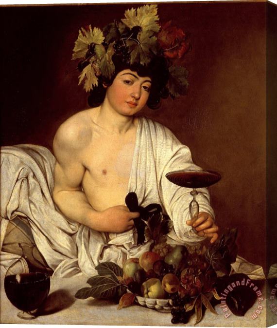 Caravaggio Bacchus Stretched Canvas Painting / Canvas Art