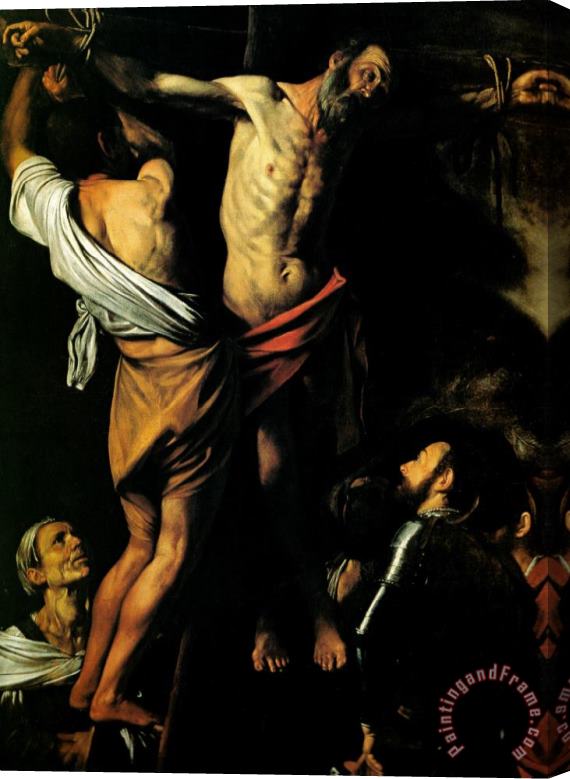 Caravaggio Crucifixion Standrew Stretched Canvas Painting / Canvas Art