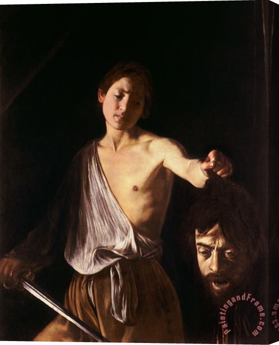 Caravaggio David Con La Testa Di Golia Stretched Canvas Print / Canvas Art