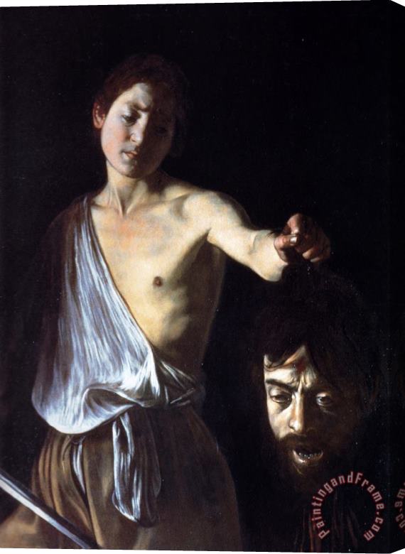 Caravaggio David Goliath 1610 Stretched Canvas Painting / Canvas Art
