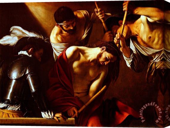 Caravaggio Dornenkronung Christi Stretched Canvas Print / Canvas Art