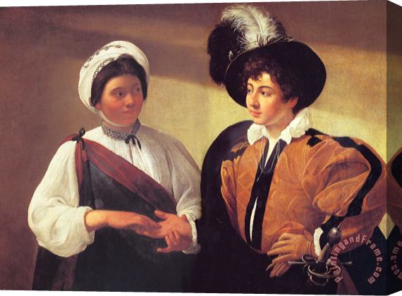 Caravaggio Fortune Teller 1597 Stretched Canvas Painting / Canvas Art