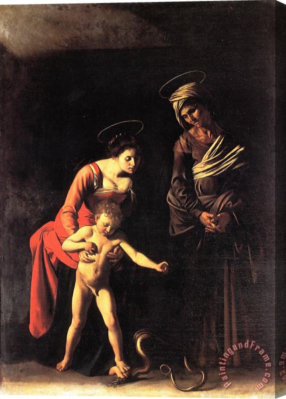Caravaggio Madonnadeipalafrenieri 1606 Stretched Canvas Print / Canvas Art
