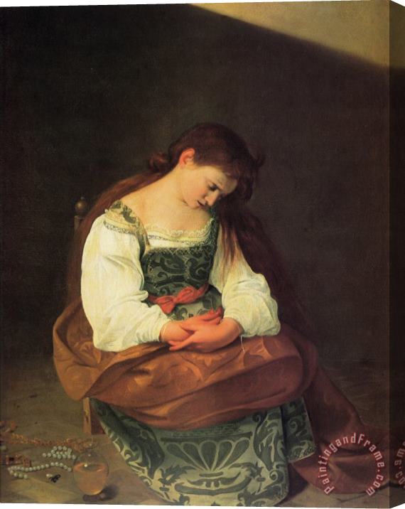 Caravaggio Magdalen 1598 Stretched Canvas Painting / Canvas Art