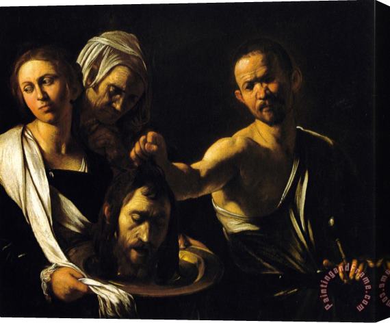 Caravaggio Salome with The Head of John The Baptist Stretched Canvas Painting / Canvas Art