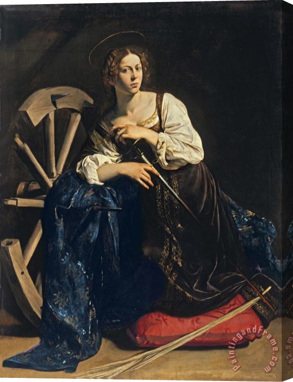 Caravaggio Svata Katerina Alexandijska Stretched Canvas Print / Canvas Art