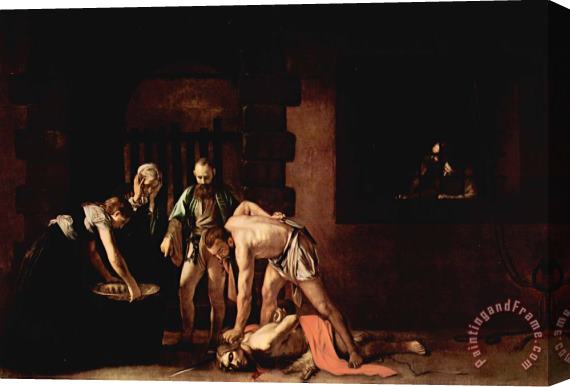Caravaggio The Beheading of St. John The Baptist Stretched Canvas Painting / Canvas Art