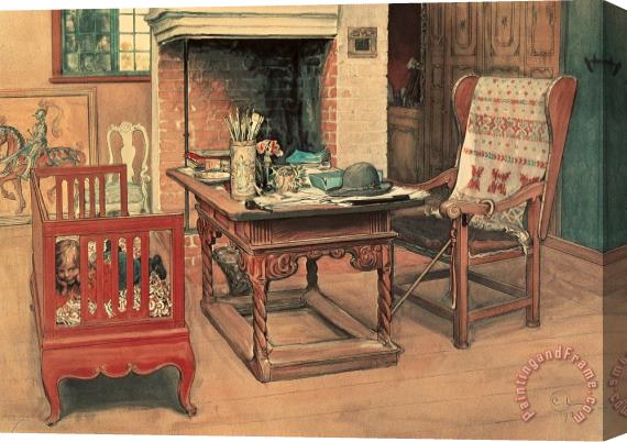 Carl Larsson Hide and Seek Stretched Canvas Painting / Canvas Art