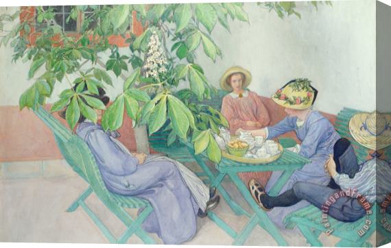 Carl Larsson Under The Chestnut Tree Stretched Canvas Print / Canvas Art