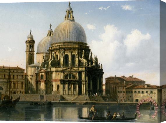 Carlo Bossoli Santa Maria Della Salute Venice Stretched Canvas Painting / Canvas Art