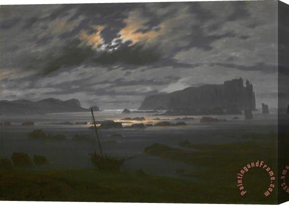 Caspar David Friedrich Northern Sea in The Moonlight Stretched Canvas Print / Canvas Art