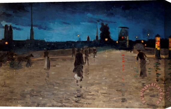 Charles Angrand Le Pont de Pierre Stretched Canvas Painting / Canvas Art