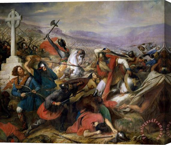 Charles Auguste Steuben The Battle of Poitiers Stretched Canvas Print / Canvas Art