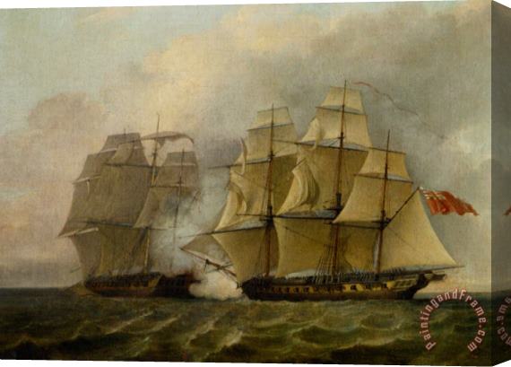 Charles Brooking The Battle Between Chesapeake And The Shannon Stretched Canvas Painting / Canvas Art