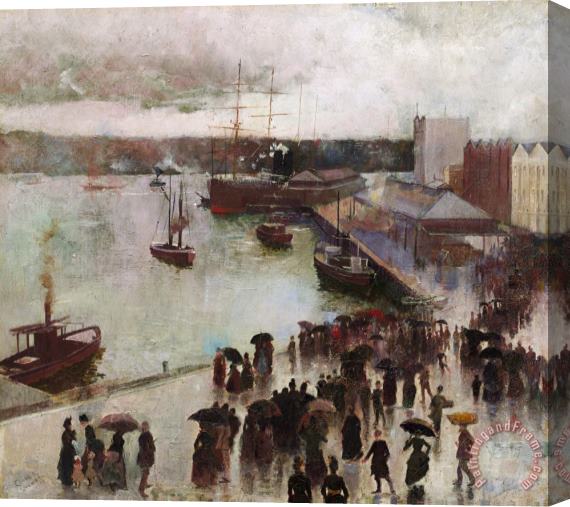 Charles Conder Departure of The Orient, Circular Quay Stretched Canvas Painting / Canvas Art