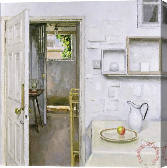 Charles E Hardaker Open Doors With Still Life And Letter Stretched Canvas Painting / Canvas Art