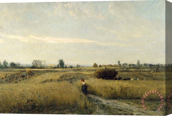 Charles Francois Daubigny Harvest Stretched Canvas Painting / Canvas Art