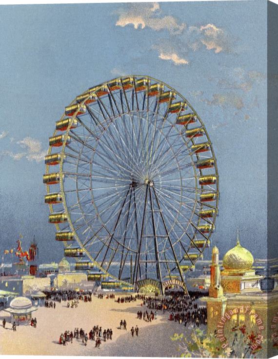 Charles Graham Ferris Wheel, From The World's Fair in Water Colors Stretched Canvas Print / Canvas Art